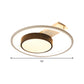 Metal Drum Ceiling Light Fixture Modern Black and White 16"/19.5" Wide LED Flush Mount Light Clearhalo 'Ceiling Lights' 'Close To Ceiling Lights' 'Close to ceiling' 'Flush mount' Lighting' 294154