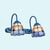 Dome Wall Light Fixture 2 Heads Blue/Yellow Glass Tiffany Vanity Sconce Light for Bathroom Blue Clearhalo 'Industrial' 'Middle century wall lights' 'Tiffany wall lights' 'Tiffany' 'Wall Lamps & Sconces' 'Wall Lights' Lighting' 29420