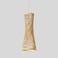 Curved Pendant Lighting Asia Bamboo 1 Light Beige Hanging Light Fixture for Dining Room Clearhalo 'Ceiling Lights' 'Modern Pendants' 'Modern' 'Pendant Lights' 'Pendants' Lighting' 294702