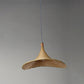 Contemporary Hat Shape Suspension Pendant Bamboo 16"/19.5" W 1 Light Indoor Hanging Lamp in Beige Clearhalo 'Ceiling Lights' 'Modern Pendants' 'Modern' 'Pendant Lights' 'Pendants' Lighting' 294714
