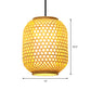 16“/19.5” Height Asia Lantern Hanging Pendant Bamboo 1 Light Dining Room Ceiling Light in Beige Clearhalo 'Ceiling Lights' 'Modern Pendants' 'Modern' 'Pendant Lights' 'Pendants' Lighting' 294740