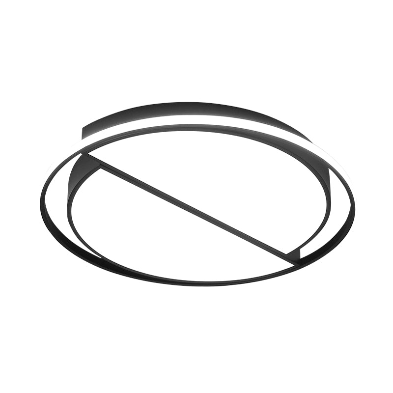 Circular Acrylic Ceiling Lamp Minimalist Black LED Flush Mount Light in White/3 Color Light for Bedroom Clearhalo 'Ceiling Lights' 'Close To Ceiling Lights' 'Close to ceiling' 'Flush mount' Lighting' 294745