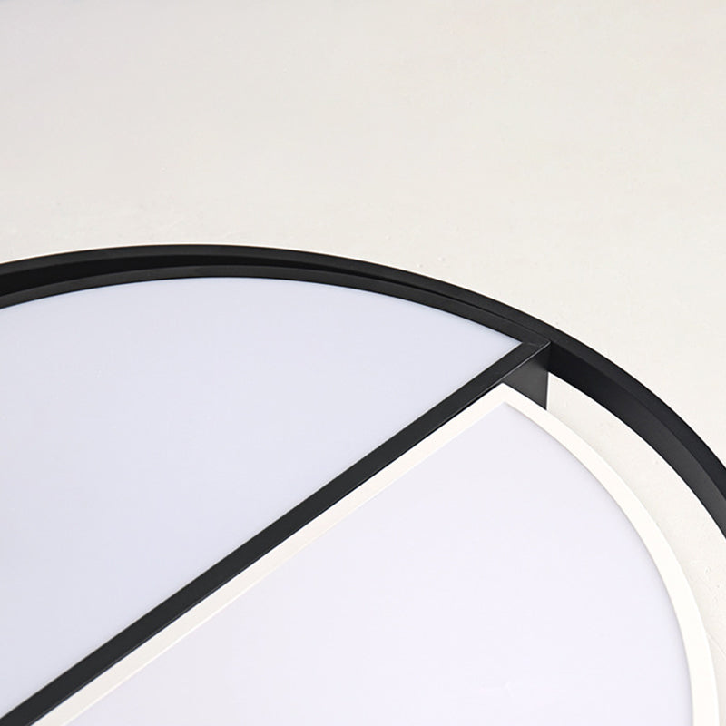 Circular Acrylic Ceiling Lamp Minimalist Black LED Flush Mount Light in White/3 Color Light for Bedroom Clearhalo 'Ceiling Lights' 'Close To Ceiling Lights' 'Close to ceiling' 'Flush mount' Lighting' 294747