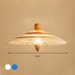 19.5"/23.5"/27.5" W Asia Umbrella Shaped Bamboo Ceiling Light 1 Light Pendant Lighting in White/Blue Clearhalo 'Ceiling Lights' 'Modern Pendants' 'Modern' 'Pendant Lights' 'Pendants' Lighting' 294772