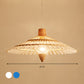 19.5"/23.5"/27.5" W Asia Umbrella Shaped Bamboo Ceiling Light 1 Light Pendant Lighting in White/Blue Clearhalo 'Ceiling Lights' 'Modern Pendants' 'Modern' 'Pendant Lights' 'Pendants' Lighting' 294773