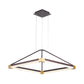 Rhombus Pendant Light Fixture Modern Metal White/Coffee LED Hanging Chandelier in Warm/White Light, 18"/23.5"/31.5" Wide Clearhalo 'Ceiling Lights' 'Chandeliers' 'Modern Chandeliers' 'Modern' Lighting' 294848