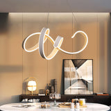 Acrylic Twist Ceiling Pendant Light Simple Style White LED Hanging Lamp Kit in Warm/White Light Clearhalo 'Ceiling Lights' 'Chandeliers' 'Modern Chandeliers' 'Modern' Lighting' 294956