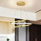18"/23.5" Wide Spiral Hanging Pendant Light Minimalist Metal Gold LED Ceiling Chandelier, Warm/White Light Clearhalo 'Ceiling Lights' 'Chandeliers' 'Modern Chandeliers' 'Modern' Lighting' 294999