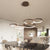 Coffee Circle Pendant Light Simple Style Acrylic LED Chandelier Light Fixture in Warm/White Light Coffee Clearhalo 'Ceiling Lights' 'Chandeliers' 'Modern Chandeliers' 'Modern' Lighting' 295138