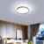 Circular Metal Flush Mount Lamp Contemporary Coffee 16"/19.5" Wide LED Ceiling Lighting, White/3 Color Light Coffee White Clearhalo 'Ceiling Lights' 'Close To Ceiling Lights' 'Close to ceiling' 'Flush mount' Lighting' 295165