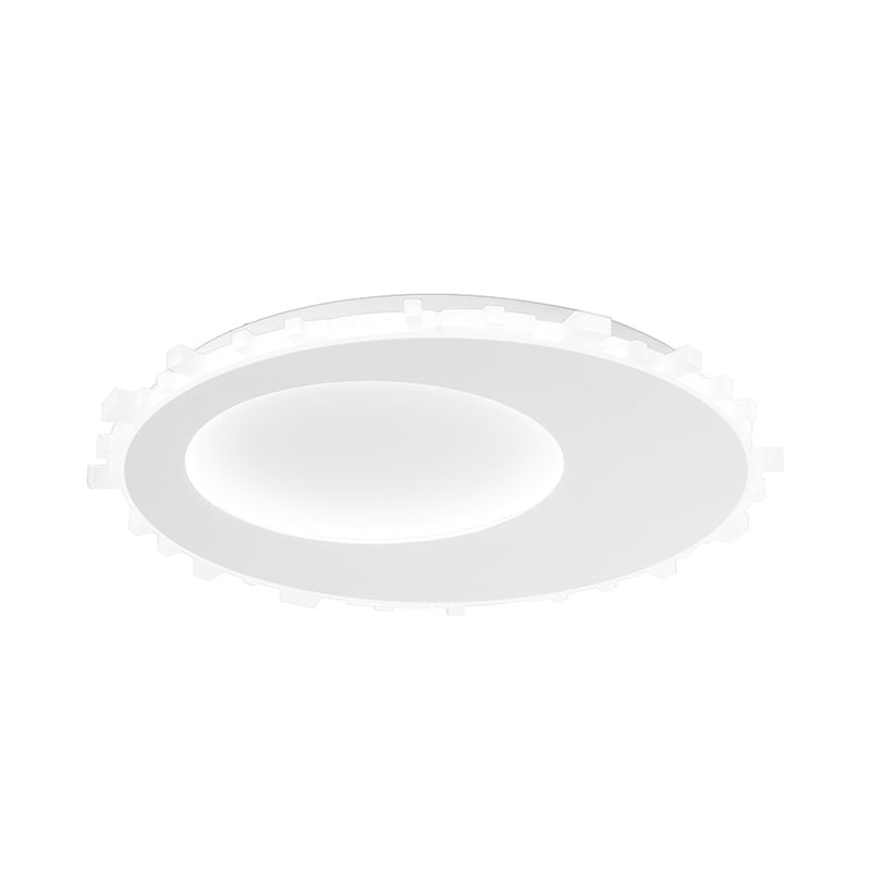 White Circle Flush Mount Light Minimalist Acrylic LED Ceiling Light Fixture in Warm Light/Remote Control Stepless Dimming, 16"/20" Wide Clearhalo 'Ceiling Lights' 'Close To Ceiling Lights' 'Close to ceiling' 'Flush mount' Lighting' 295191