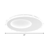 White Circle Flush Mount Light Minimalist Acrylic LED Ceiling Light Fixture in Warm Light/Remote Control Stepless Dimming, 16"/20" Wide Clearhalo 'Ceiling Lights' 'Close To Ceiling Lights' 'Close to ceiling' 'Flush mount' Lighting' 295194