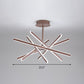 Stacked Acrylic Hanging Lamp Contemporary Coffee 23.5"/31.5" Wide LED Chandelier Pendant Light, Warm/White Light Clearhalo 'Ceiling Lights' 'Chandeliers' 'Modern Chandeliers' 'Modern' Lighting' 295277
