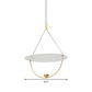 Super Thin Acrylic Teardrop Pendant Light Simple LED Gold Finish Hanging Lamp in Warm Light Clearhalo 'Ceiling Lights' 'Modern Pendants' 'Modern' 'Pendant Lights' 'Pendants' Lighting' 295322