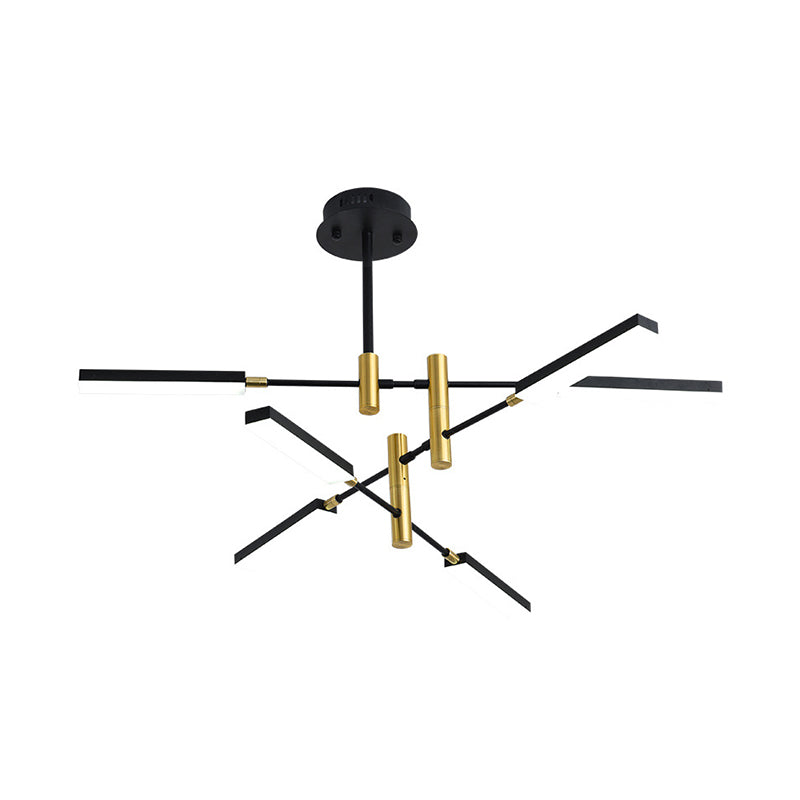 Black and Gold/White and Gold Sputnik Ceiling Light Contemporary 4/6-Light Acrylic Chandelier in Third Gear Clearhalo 'Ceiling Lights' 'Chandeliers' 'Modern Chandeliers' 'Modern' Lighting' 295331