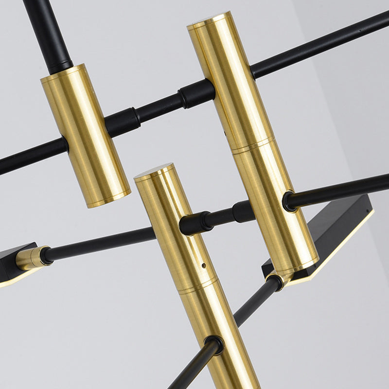 Black and Gold/White and Gold Sputnik Ceiling Light Contemporary 4/6-Light Acrylic Chandelier in Third Gear Clearhalo 'Ceiling Lights' 'Chandeliers' 'Modern Chandeliers' 'Modern' Lighting' 295333