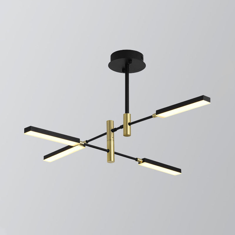 Black and Gold/White and Gold Sputnik Ceiling Light Contemporary 4/6-Light Acrylic Chandelier in Third Gear Clearhalo 'Ceiling Lights' 'Chandeliers' 'Modern Chandeliers' 'Modern' Lighting' 295335