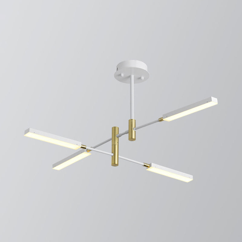 Black and Gold/White and Gold Sputnik Ceiling Light Contemporary 4/6-Light Acrylic Chandelier in Third Gear Clearhalo 'Ceiling Lights' 'Chandeliers' 'Modern Chandeliers' 'Modern' Lighting' 295338