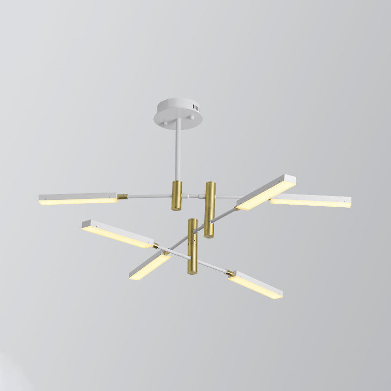 Black and Gold/White and Gold Sputnik Ceiling Light Contemporary 4/6-Light Acrylic Chandelier in Third Gear Clearhalo 'Ceiling Lights' 'Chandeliers' 'Modern Chandeliers' 'Modern' Lighting' 295340