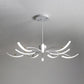Sputnik Chandelier Light Fixture Simple Acrylic 6/10 Lights White Pendant Light in Warm/White Light 10 White White Clearhalo 'Ceiling Lights' 'Chandeliers' 'Modern Chandeliers' 'Modern' Lighting' 295372