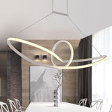 White Knot Ceiling Pendant Minimalist LED Slim Acrylic Chandelier Lamp in Warm/White/Natural Light Clearhalo 'Ceiling Lights' 'Chandeliers' 'Modern Chandeliers' 'Modern' Lighting' 295445