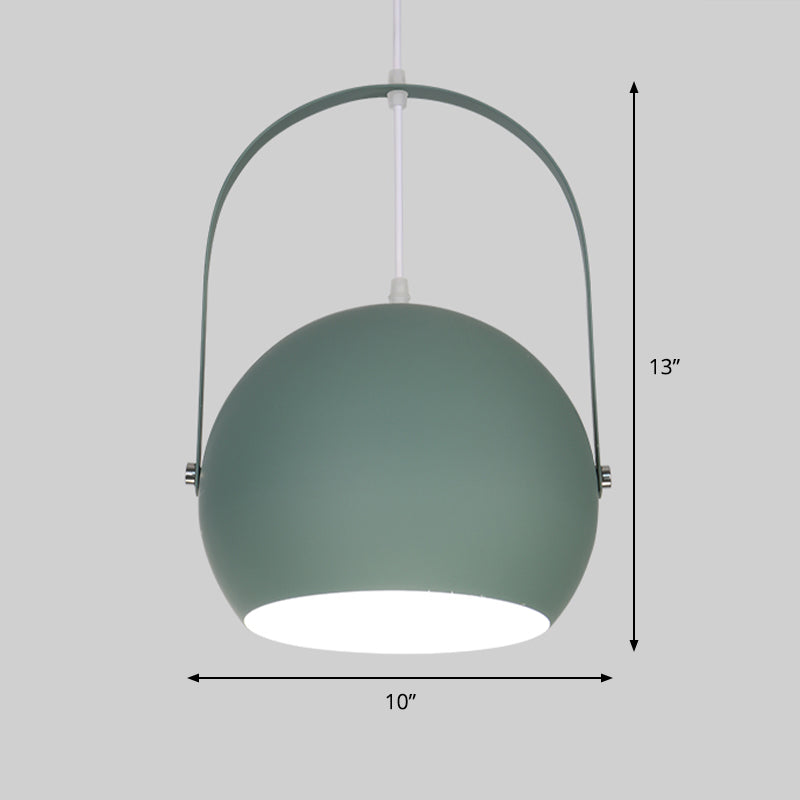 Bubble Hanging Light Contemporary Metal 1 Light Dining Room Down Lighting in Green Clearhalo 'Ceiling Lights' 'Modern Pendants' 'Modern' 'Pendant Lights' 'Pendants' Lighting' 295643