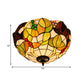 12"/16" W Tiffany Bowl Flush Mount Recessed Lighting 2/3 Bulbs Handcrafted Stained Glass Close to Ceiling Lamp Clearhalo 'Ceiling Lights' 'Close To Ceiling Lights' 'Close to ceiling' 'Flush mount' Lighting' 295831