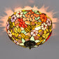 2/3 Lights Flower Ceiling Lighting Tiffany Brass Metal Flush Mount Light for Hallway, 12"/16" Wide Clearhalo 'Ceiling Lights' 'Close To Ceiling Lights' 'Close to ceiling' 'Flush mount' Lighting' 295838