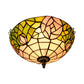 Rose Ceiling Flush Tiffany-Style Stained Art Glass 2 Heads Bronze Flush Mount Spotlight for Bedroom Clearhalo 'Ceiling Lights' 'Close To Ceiling Lights' 'Close to ceiling' 'Flush mount' Lighting' 295920