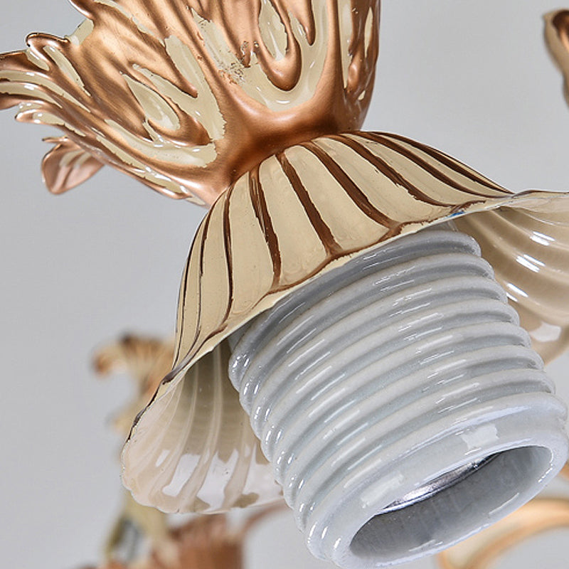 Baroque Conical Chandelier Lighting 9/11 Lights Cut Glass Hanging Light Fixture in White and Gold Clearhalo 'Ceiling Lights' 'Chandeliers' 'Industrial' 'Middle Century Chandeliers' 'Tiffany Chandeliers' 'Tiffany close to ceiling' 'Tiffany' Lighting' 295980