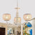 White 3/5/8 Lights Chandelier Pendant Light Tiffany Style Crackle Glass Ball Suspension Lighting Fixture 3 White Clearhalo 'Ceiling Lights' 'Chandeliers' 'Glass shade' 'Glass' 'Industrial' 'Middle Century Chandeliers' 'Tiffany Chandeliers' 'Tiffany close to ceiling' 'Tiffany' Lighting' 296742