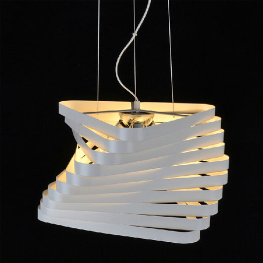 1 Bulb Laser Cut Hanging Lighting Contemporary Metal Ceiling Pendant Light in White Clearhalo 'Ceiling Lights' 'Modern Pendants' 'Modern' 'Pendant Lights' 'Pendants' Lighting' 296858