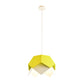 Geometric Metal Ceiling Light Contemporary 1 Light Yellow/Orange/Blue Pendant Lighting Fixture for Dining Room Clearhalo 'Ceiling Lights' 'Modern Pendants' 'Modern' 'Pendant Lights' 'Pendants' Lighting' 296870