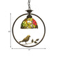 Dome Hanging Lamp Kit 1 Light Cut Glass Tiffany Ceiling Suspension Lamp in Pink/Yellow for Dining Room with Bird Deco Clearhalo 'Ceiling Lights' 'Industrial' 'Middle Century Pendants' 'Pendant Lights' 'Pendants' 'Tiffany close to ceiling' 'Tiffany Pendants' 'Tiffany' Lighting' 297387
