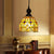1 Light Pendant Light Mediterranean Dragonfly Cut Glass Hanging Lamp Kit in Black/Red/Yellow for Corridor Yellow Clearhalo 'Ceiling Lights' 'Close To Ceiling Lights' 'Industrial' 'Middle Century Pendants' 'Pendant Lights' 'Pendants' 'Tiffany close to ceiling' 'Tiffany Pendants' 'Tiffany' Lighting' 297472