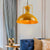 Bowl Metallic Ceiling Light Fixture Industrial 1 Light Dining Table Pendant Lighting with Vented Socket in Red/Yellow Yellow Clearhalo 'Art Deco Pendants' 'Cast Iron' 'Ceiling Lights' 'Ceramic' 'Crystal' 'Industrial Pendants' 'Industrial' 'Metal' 'Middle Century Pendants' 'Pendant Lights' 'Pendants' 'Tiffany' Lighting' 2974