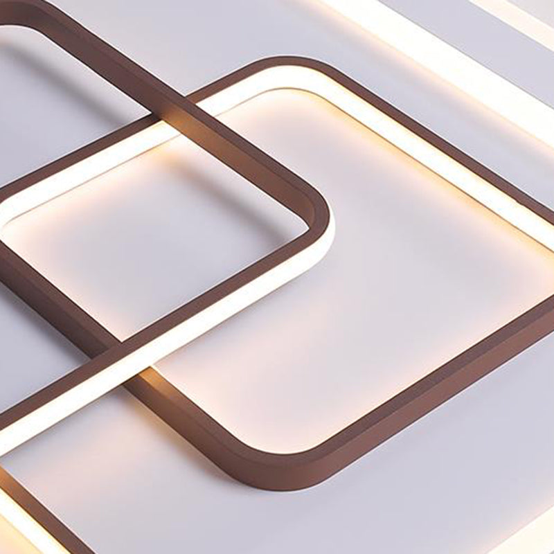 Rectangle Acrylic Flush Light Fixture Minimalist LED White Ceiling Flush Mount for Living Room Clearhalo 'Ceiling Lights' 'Close To Ceiling Lights' 'Close to ceiling' 'Flush mount' Lighting' 297616