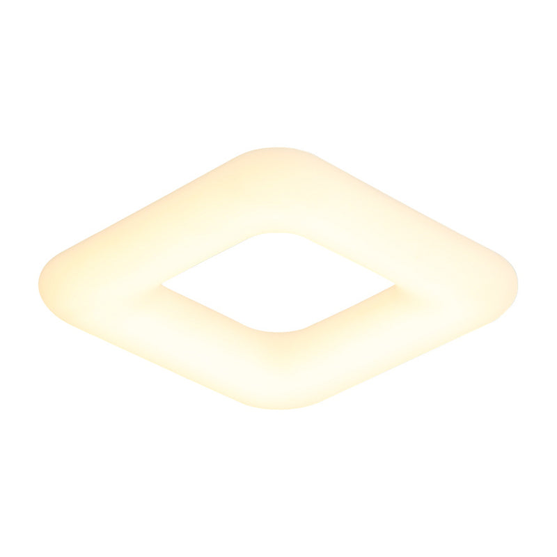 Acrylic Square Flush Lighting Modernist White LED Ceiling Mount Lamp Fixture for Bedroom, 18"/23.5"/29.5" Wide Clearhalo 'Ceiling Lights' 'Close To Ceiling Lights' 'Close to ceiling' 'Flush mount' Lighting' 297733