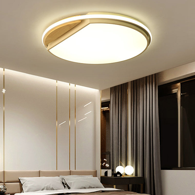 Circular Flush Light Modernism Acrylic 16.5" Wide LED White Ceiling Mounted Fixture in White/3 Color Light White Clearhalo 'Ceiling Lights' 'Close To Ceiling Lights' 'Close to ceiling' 'Flush mount' Lighting' 297742
