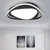 Triangle Metal Ceiling Light Fixture Contemporary Black 16.5"/20.5" Wide LED Flush Mount Light Black Clearhalo 'Ceiling Lights' 'Close To Ceiling Lights' 'Close to ceiling' 'Flush mount' Lighting' 297762