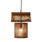 Bamboo House Shaped Pendant Light Fixture Modern 1 Light Ceiling Lamp in Brown Clearhalo 'Ceiling Lights' 'Modern Pendants' 'Modern' 'Pendant Lights' 'Pendants' Lighting' 297941