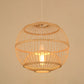 14“/16” Dia Globe Dining Room Ceiling Lamp Bamboo 1 Light Modern Style Pendant Light Fixture in Beige Clearhalo 'Ceiling Lights' 'Modern Pendants' 'Modern' 'Pendant Lights' 'Pendants' Lighting' 297991