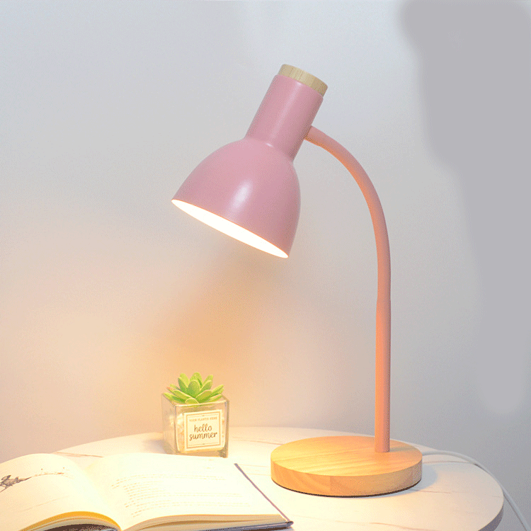 Eye-Caring Metal Desk Lamp One Light Nordic Style Study Light for Child Bedroom Pink Clearhalo 'Lamps' 'Table Lamps' Lighting' 2_62f59f34-f97b-465e-90dd-3954dce5e709