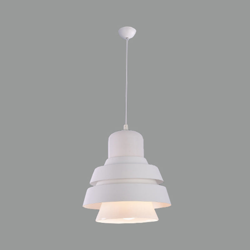 1 Bulb Bedroom Pendant Light Modern White Suspended Lighting Fixture with Flared Metal Shade Clearhalo 'Ceiling Lights' 'Modern Pendants' 'Modern' 'Pendant Lights' 'Pendants' Lighting' 302773