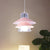 Wide Flare Pendant Lighting Modernist Metal 1 Bulb Hanging Light Fixture in Pink Pink Clearhalo 'Ceiling Lights' 'Modern Pendants' 'Modern' 'Pendant Lights' 'Pendants' Lighting' 302782