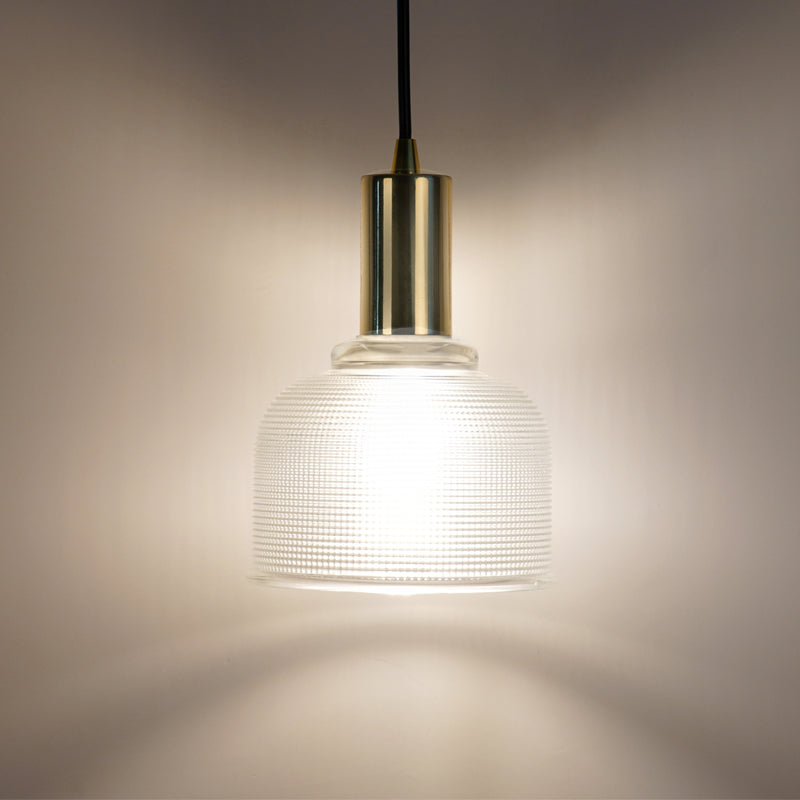 Dome Hanging Light Modernism Amber/Clear Glass 1 Bulb Living Room Pendant Lighting Fixture Clearhalo 'Ceiling Lights' 'Chandeliers' 'Glass shade' 'Glass' 'Modern Pendants' 'Modern' 'Pendant Lights' 'Pendants' Lighting' 303151