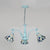 Conical Chandelier Pendant Light 3/6/8 Lights Stained Art Glass Baroque Hanging Lamp Kit in Blue/Dark Blue for Living Room 3 Dark Blue Clearhalo 'Ceiling Lights' 'Chandeliers' 'Close To Ceiling Lights' 'Glass shade' 'Glass' 'Industrial' 'Middle Century Chandeliers' 'Tiffany Chandeliers' 'Tiffany close to ceiling' 'Tiffany' Lighting' 303286