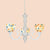 White Mosaic Chandelier Mediterranean 3/5/8 Lights Shell Ceiling Pendant Light for Living Room 3 Multi-Color Clearhalo 'Ceiling Lights' 'Chandeliers' 'Industrial' 'Middle Century Chandeliers' 'Tiffany Chandeliers' 'Tiffany close to ceiling' 'Tiffany' Lighting' 303309