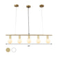 Linear Metal Island Lighting Contemporary 5 Bulbs White/Gold Finish Hanging Ceiling Lamp for Dining Room Clearhalo 'Ceiling Lights' 'Island Lights' Lighting' 303558