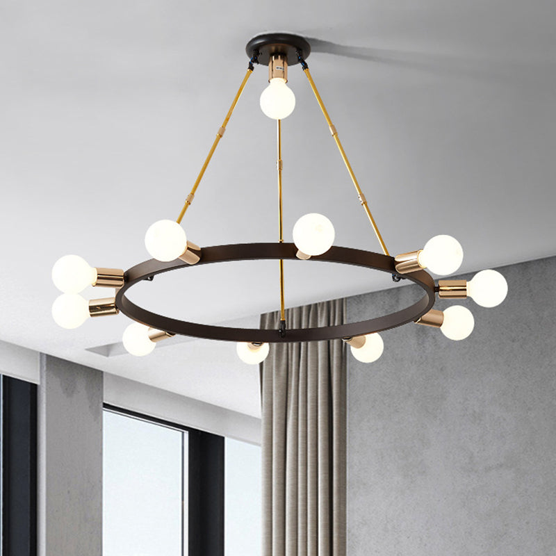 Frosted White Glass Bubble Hanging Chandelier Modernist 11 Heads Black Ceiling Pendant Light Clearhalo 'Ceiling Lights' 'Chandeliers' 'Close To Ceiling Lights' 'Glass shade' 'Glass' 'Modern Chandeliers' 'Modern' Lighting' 303685